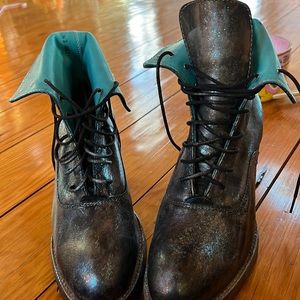 Anthropologie Gold dust boots